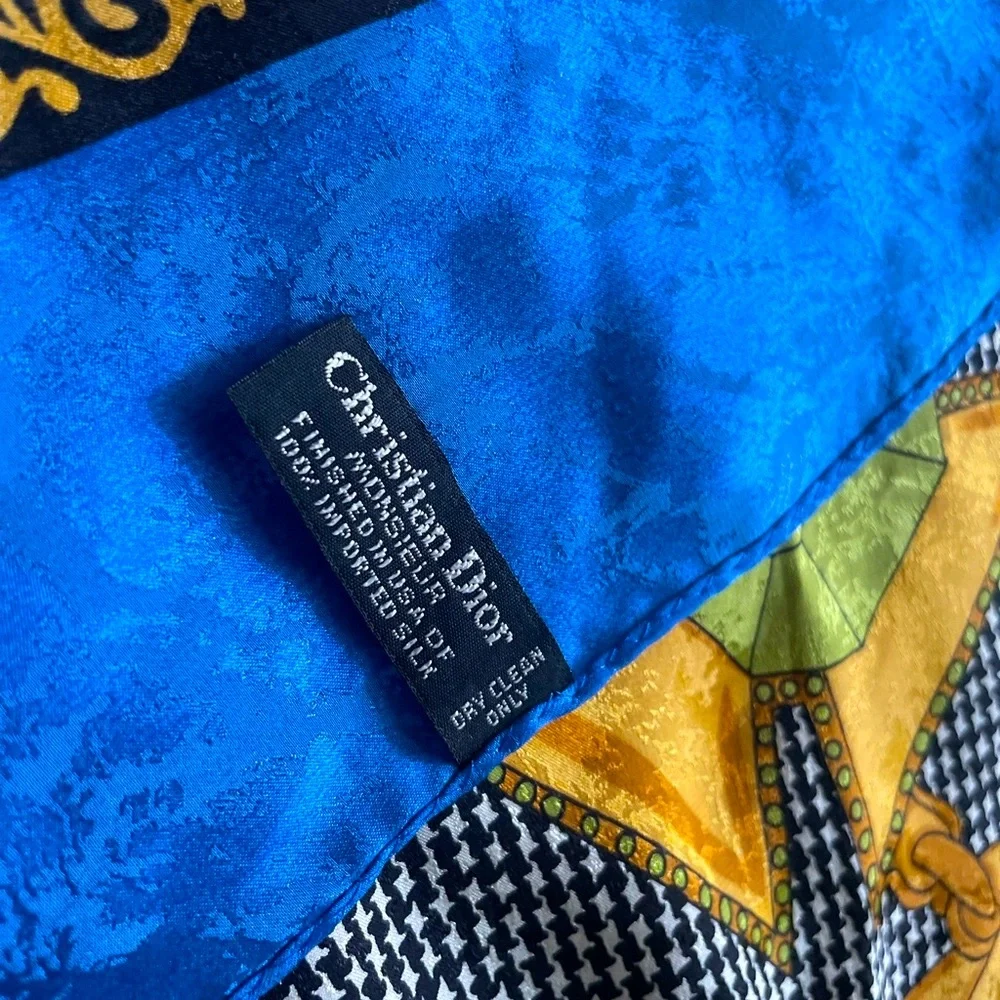 Christian Dior Vintage Silk Gemstone Scarf - Picture 2 of 13